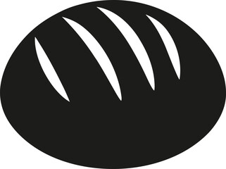 Bread Loaf Silhouette vector illustration on white background