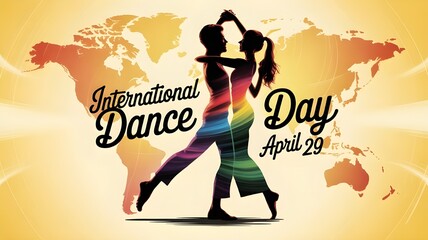International Dance Day. April 29. Design template for banner, flyer, invitation, brochure, poster or greeting card