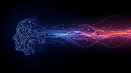 Artificial intelligence concept showing digital brain with neural network and machine learning capabilities