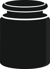 Minimalist Jar Icon Silhouette vector illustration  white background