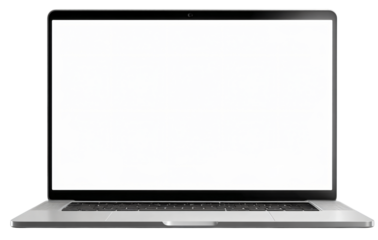Sleek open laptop screen template for your digital display