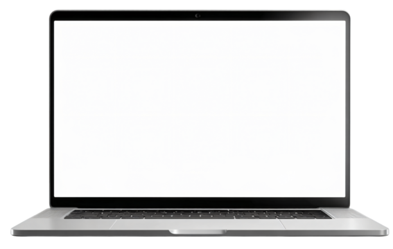 Sleek open laptop screen template for your digital display