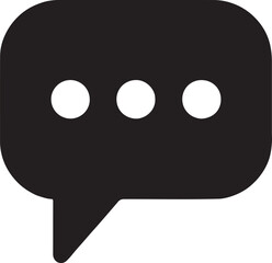 Silhouette of social media chat bubble icon representing online conversation, messaging, and digital communication.