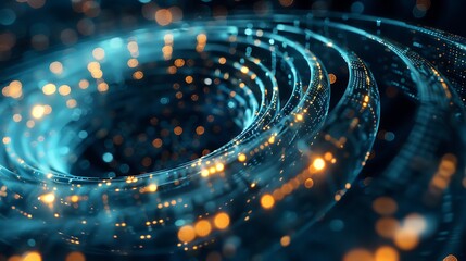 A vibrant fusion of technology, science, and design, featuring digital patterns, abstract shapes, and futuristic concepts. Dynamic waves, geometric grids, and colorful fractals create a stunning visua