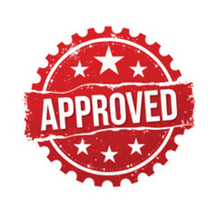 High-Quality Vector Illustration of Four Colorful Rubber Stamp Designs with Textured Ink Effect on White Background