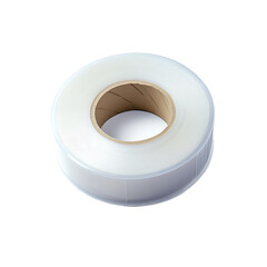 A clear roll of adhesive tape, perfect for various crafting and repair tasks. Isolated on transparent white background, png	
