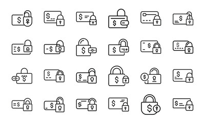 24 E-Commerce and Online Shopping Line Icons Cart, Payment, Delivery, Discount, Customer Service, Order Tracking, Return, and Loyalty Program Vector Icon Set