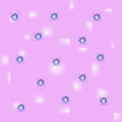 Abstract Soft Pastel Flower Shape Pattern Design Decorative Background