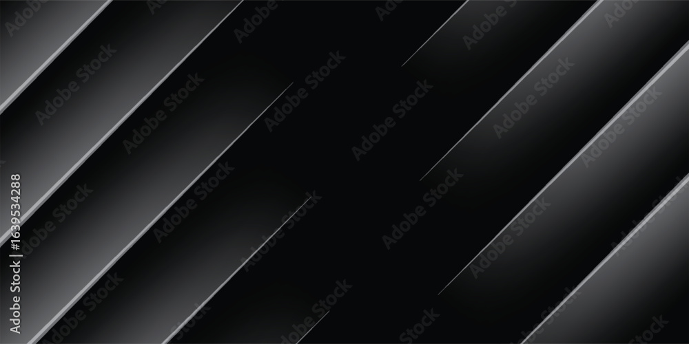 Poster abstract black with blue lines, triangles background modern design. black lines vector threads strok
