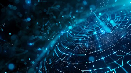 A vibrant fusion of technology, science, and design, featuring digital patterns, abstract shapes, and futuristic concepts. Dynamic waves, geometric grids, and colorful fractals create a stunning visua