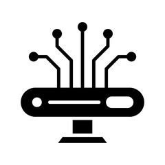 Gateway Icon Vector Illustration Glyph Version