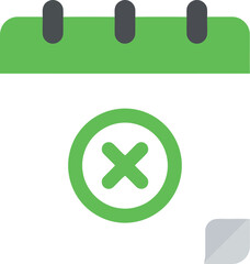 Obraz premium Calendar with cancelled event icon