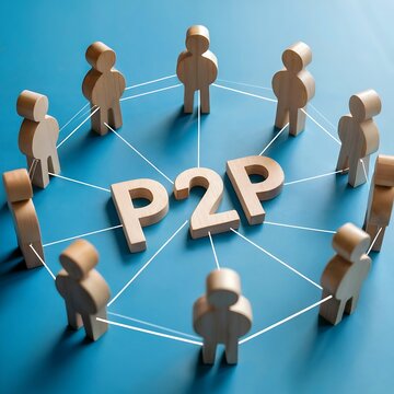 Peer to peer network connecting people for file sharing and online collaboration, a decentralized digital system