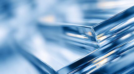 Intricate Glass Abstract Composition Reflecting Bright Light