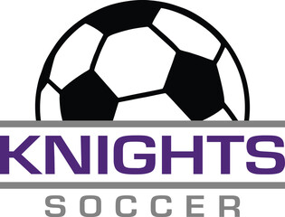 Knights Soccer Team Design is a fantastic graphic for your soccer team that includes a ball and text. It is great for shirt designs, promotional products of any kind and advertising uses.