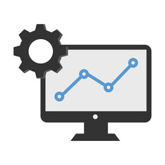 Monitoring Tools Icon Vector Illustration Flat Version