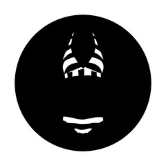 black and white bikini icon