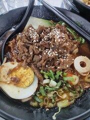 Hot Japanese Ramen Noodle Soup in Bowl – Authentic Asian Food