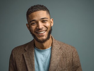 Obraz premium Professional business portrait: man in blazer smiling