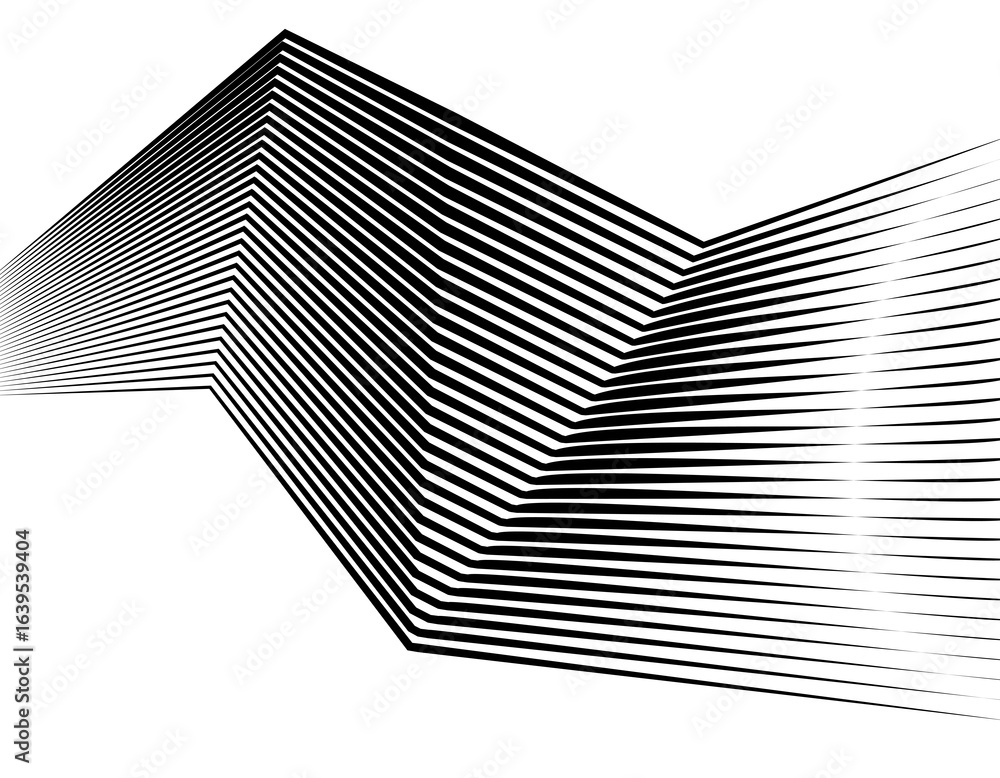 Poster white black color. linear background. design elements. poligonal lines. protective layer for banknot