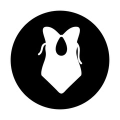 black and white bikini icon