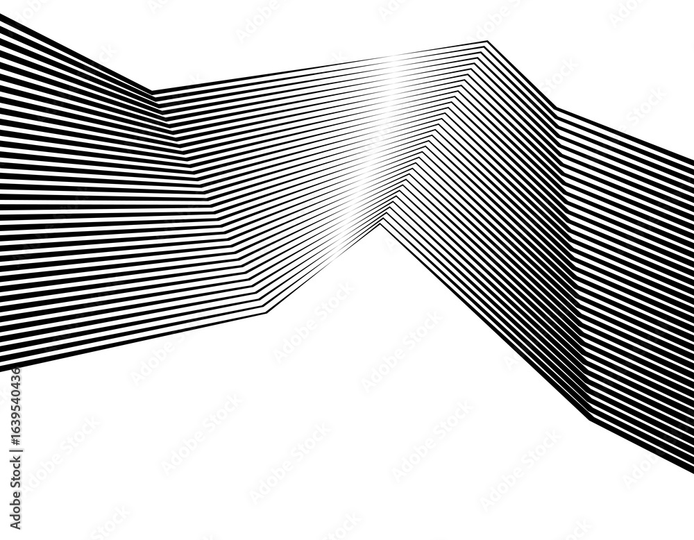 Poster white black color. linear background. design elements. poligonal lines. protective layer for banknot