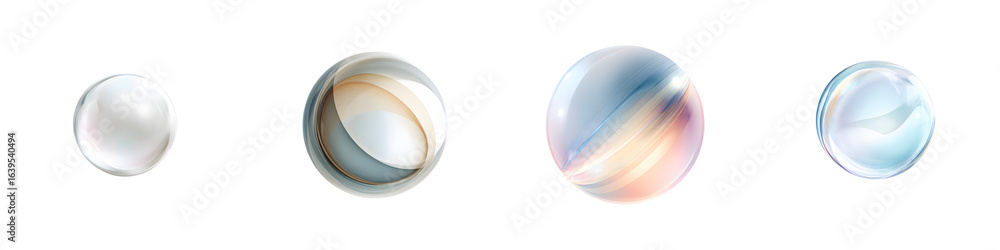 Poster abstract sphere collection: modern and minimal design elements
