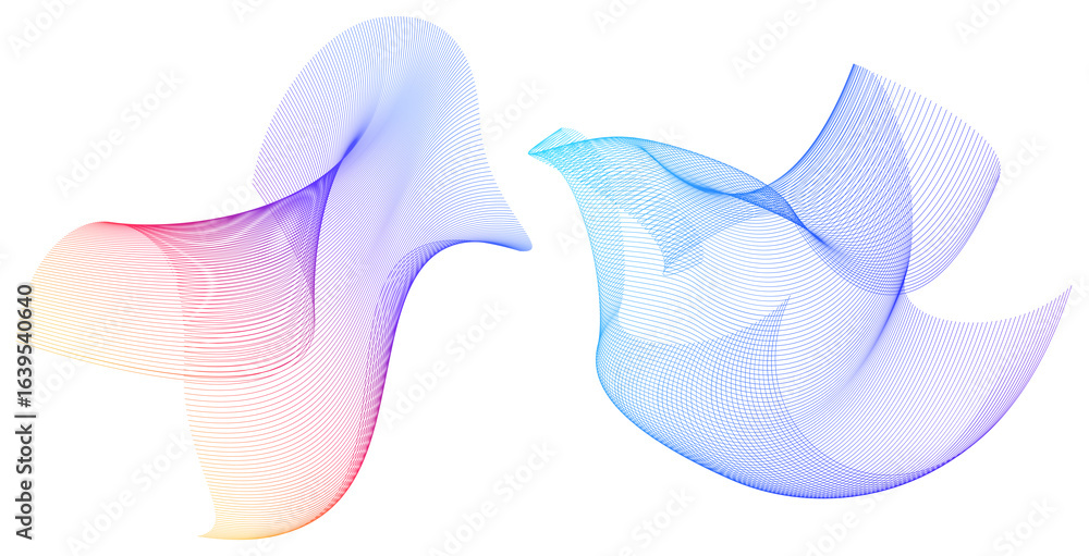 Poster design elements. wave of many lines. abstract vertical wavy stripes on white background isolated. cr