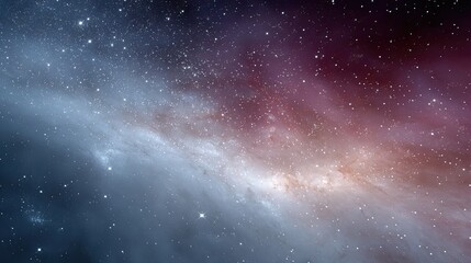 Obraz premium Deep Field View of Thousands of Faint Galaxies in a Colorful Nebula