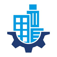 Infastructure Icon Vector Illustration Blue Version