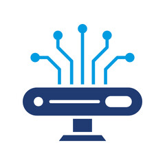 Gateway Icon Vector Illustration Blue Version