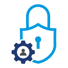 Access Control Icon Vector Illustration Blue Version