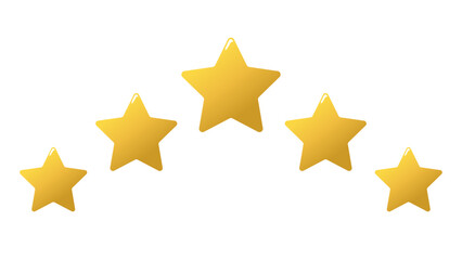 Five Star icon. Download Rating, Review, Five-Star Rating