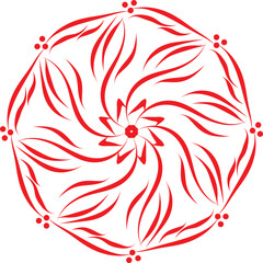 vector illustration of an abstract red heart