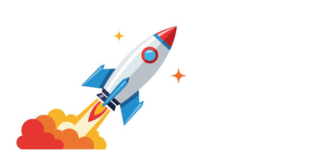 Rocket launching into the sky