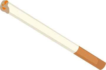 Illustration of a Lit Cigarette