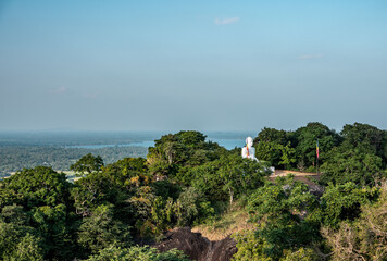 ruins of bath near temple in anuradhapura, sri lanka