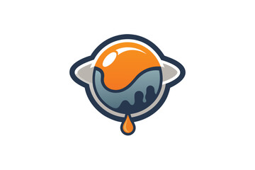 Liquid Chrome Padel Ball Emblem Design