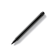 Black gel pen with soft shadow for mockup use  