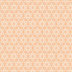 Warm Peach Geometric Seamless Pattern with Hexagonal and Triangular Elements