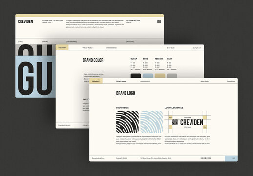 Professional Brand Identity Guidelines Presentation Template Design Layout