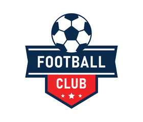 Football Club Stars & Banner Vector Logo
