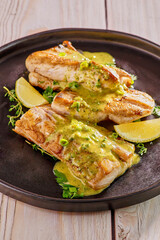 roasted snapper fillets with fresh citrus herb vinaigrette