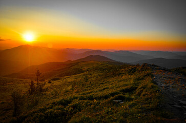 Sunset Magic in the Bieszczady Mountains