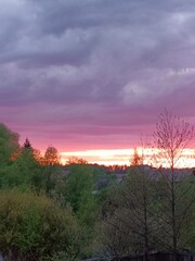 
Sky, nature, landscape, horizon line, sunset, sunrise, sun, clouds, copper, clear, cloudy, aerial views