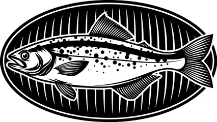 fish on a black background