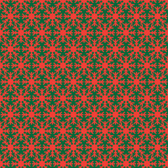 seamless pattern with red flowers