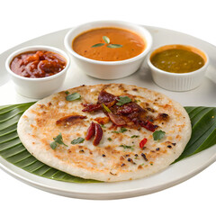 South Indian Cuisine Masala Dosa with Sambar and Chutney