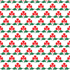 seamless pattern with red hearts