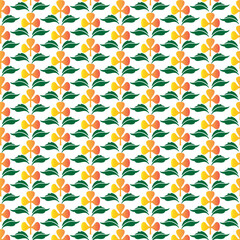 vector seamless pattern with flowers